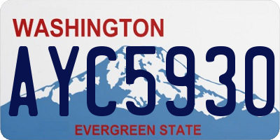 WA license plate AYC5930
