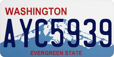 WA license plate AYC5939