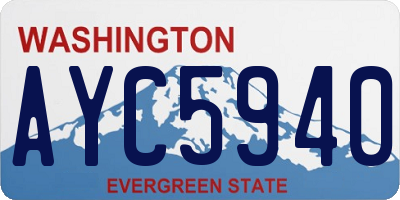 WA license plate AYC5940