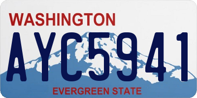 WA license plate AYC5941