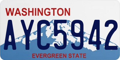WA license plate AYC5942