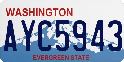 WA license plate AYC5943