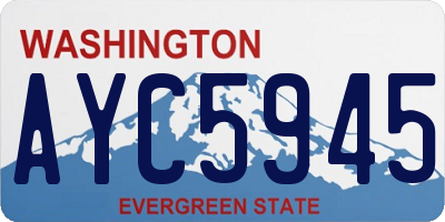 WA license plate AYC5945