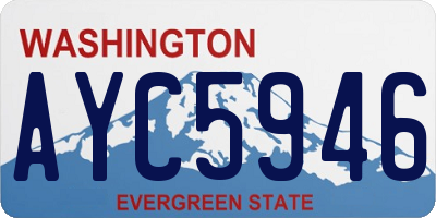 WA license plate AYC5946
