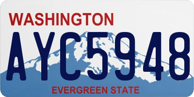 WA license plate AYC5948