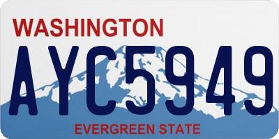 WA license plate AYC5949