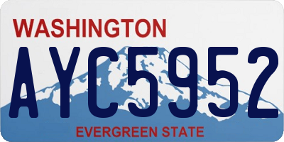 WA license plate AYC5952