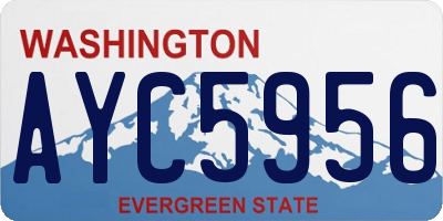 WA license plate AYC5956