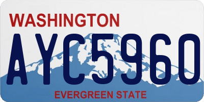 WA license plate AYC5960