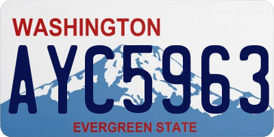 WA license plate AYC5963