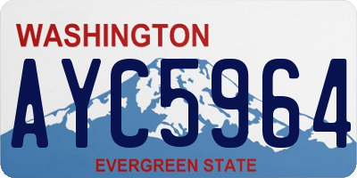 WA license plate AYC5964