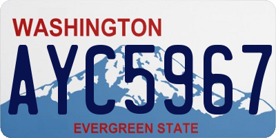 WA license plate AYC5967