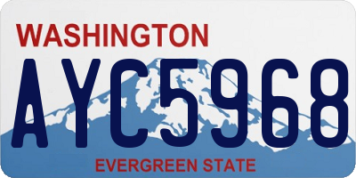 WA license plate AYC5968