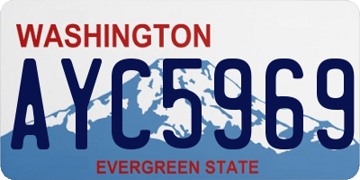 WA license plate AYC5969