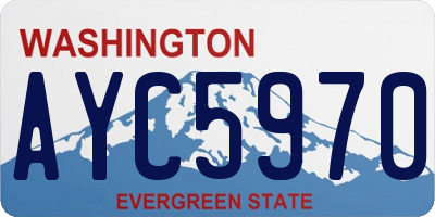 WA license plate AYC5970