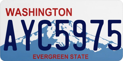 WA license plate AYC5975