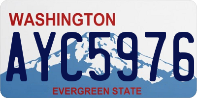 WA license plate AYC5976