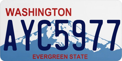 WA license plate AYC5977