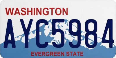 WA license plate AYC5984