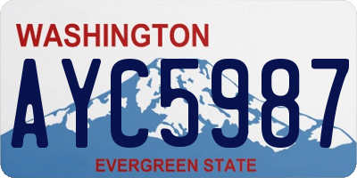 WA license plate AYC5987