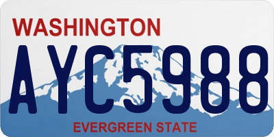 WA license plate AYC5988