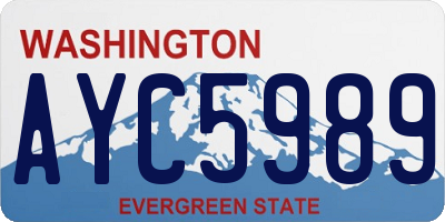 WA license plate AYC5989
