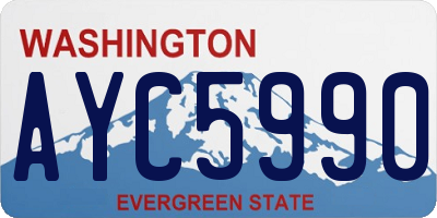 WA license plate AYC5990