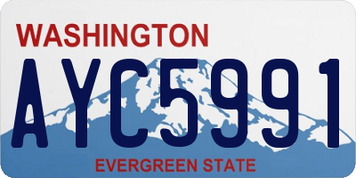 WA license plate AYC5991