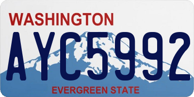 WA license plate AYC5992