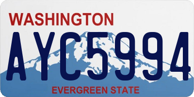 WA license plate AYC5994