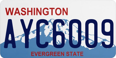 WA license plate AYC6009