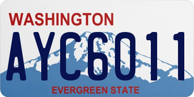 WA license plate AYC6011