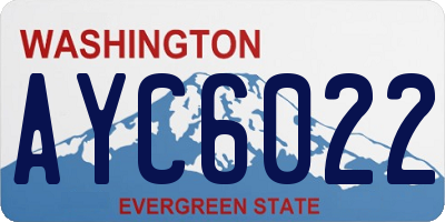 WA license plate AYC6022