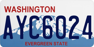 WA license plate AYC6024