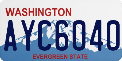 WA license plate AYC6040