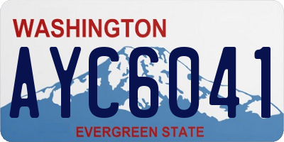 WA license plate AYC6041