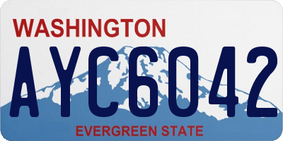 WA license plate AYC6042