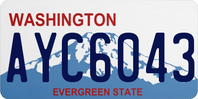 WA license plate AYC6043