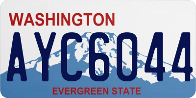 WA license plate AYC6044