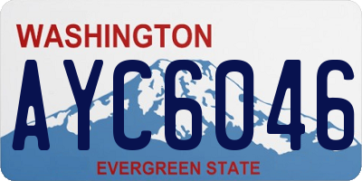 WA license plate AYC6046