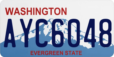 WA license plate AYC6048