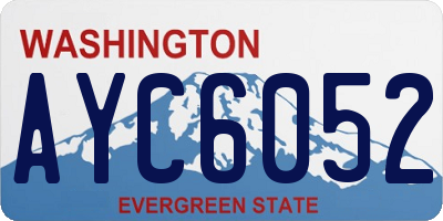 WA license plate AYC6052