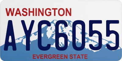 WA license plate AYC6055