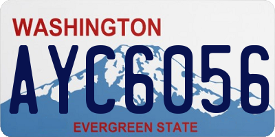WA license plate AYC6056