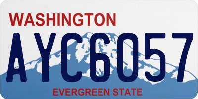 WA license plate AYC6057