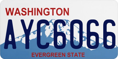 WA license plate AYC6066
