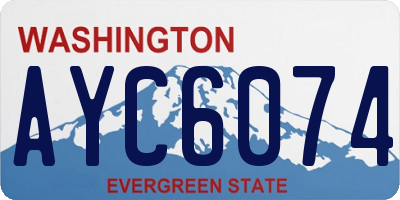WA license plate AYC6074