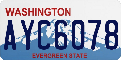 WA license plate AYC6078
