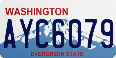 WA license plate AYC6079