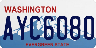 WA license plate AYC6080